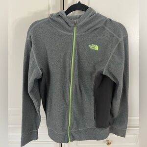 The North Face Kids Gray and Black Fleece Jacket